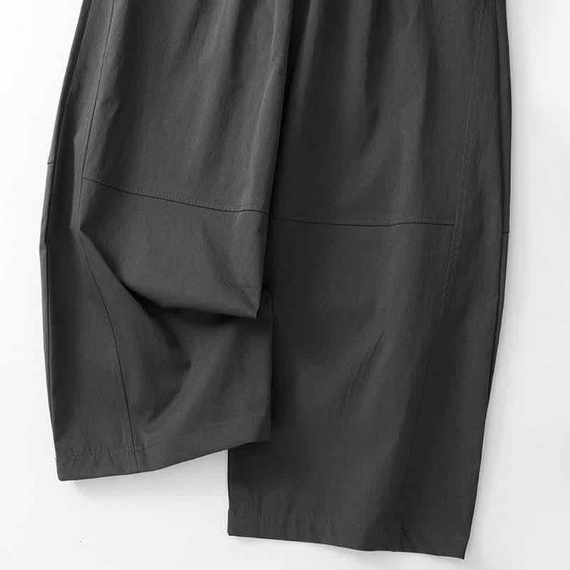 Nimara Ritual Summer Casual Minimalist Drawstring Solid Cotton Ankle Pants Women's Harem Pants With Pocket