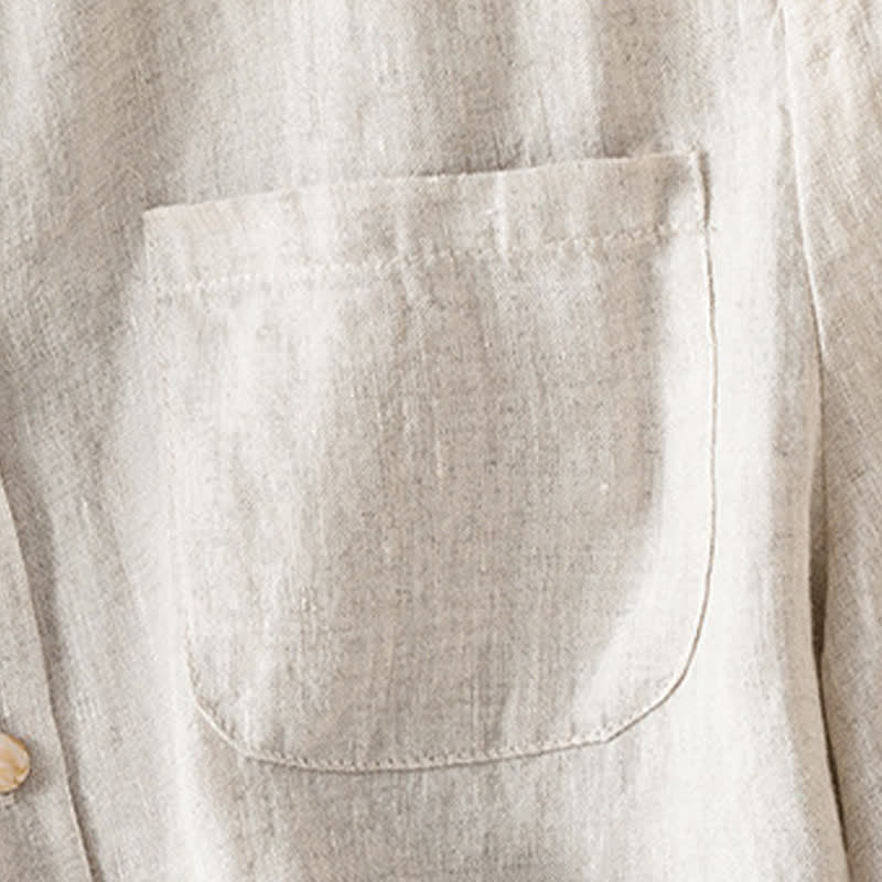 Nimara Ritual Summer Casual Minimalist Button-Up Solid Women's Short Sleeve Shirts With Patch Pocket