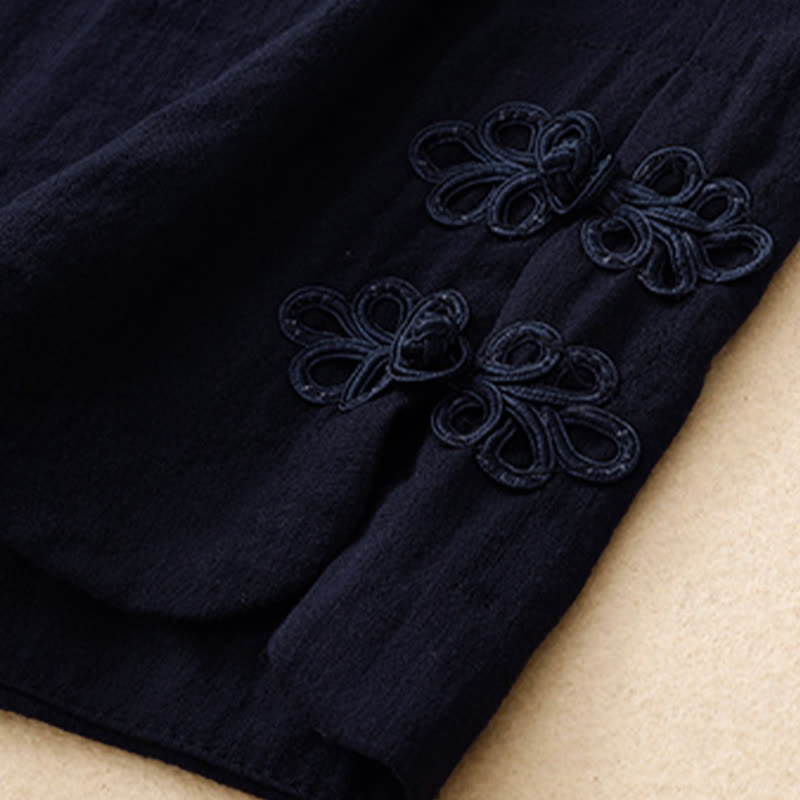 Nimara Ritual Summer Casual Embroidery Solid Cropped Pants Women's Harem Pants With Pocket