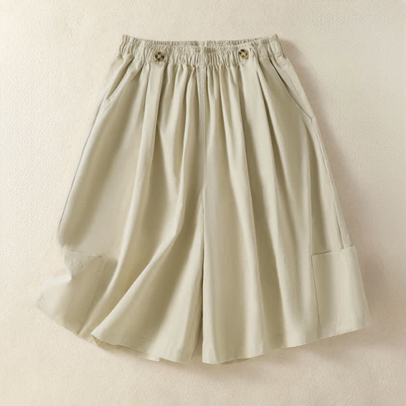 Nimara Ritual Summer Casual Minimalist Solid Women's Shorts With Pocket
