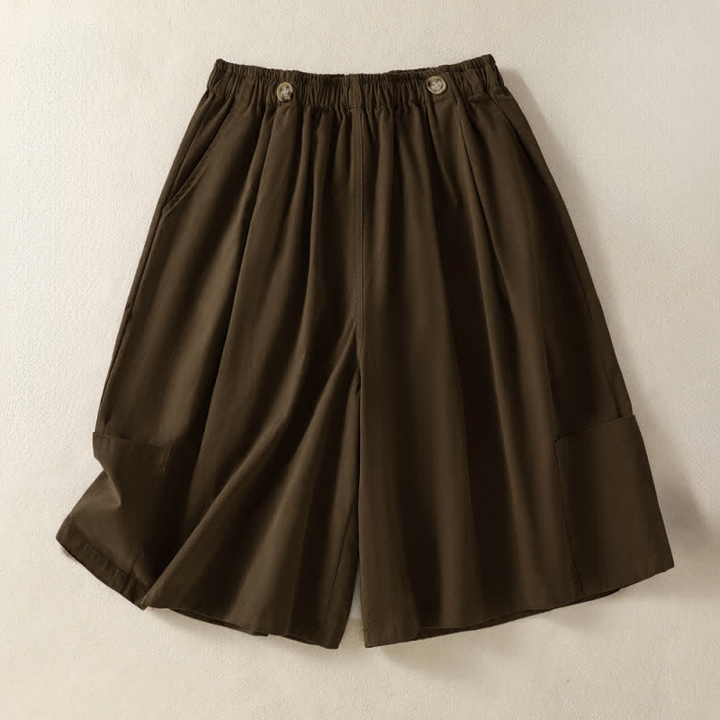 Nimara Ritual Summer Casual Minimalist Solid Women's Shorts With Pocket