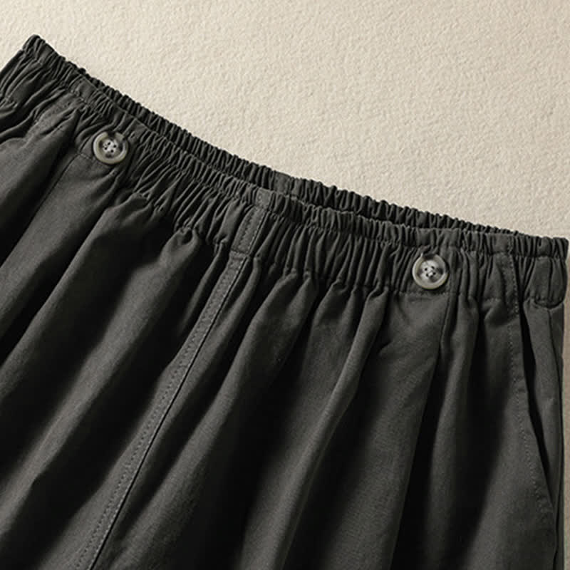 Nimara Ritual Summer Casual Minimalist Solid Women's Shorts With Pocket