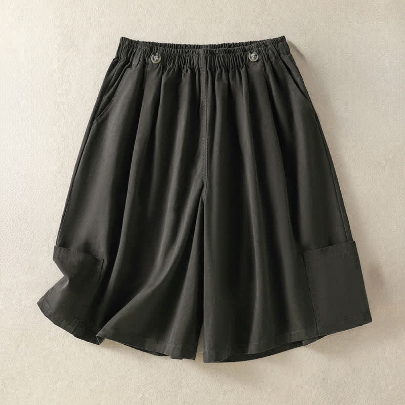 Nimara Ritual Summer Casual Minimalist Solid Women's Shorts With Pocket