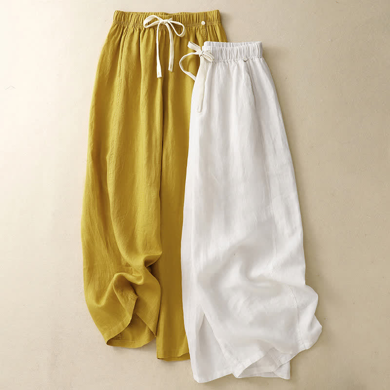 Nimara Ritual Summer Casual Minimalist Drawstring Solid Ankle Pants Women's Straight Leg Pants With Pocket