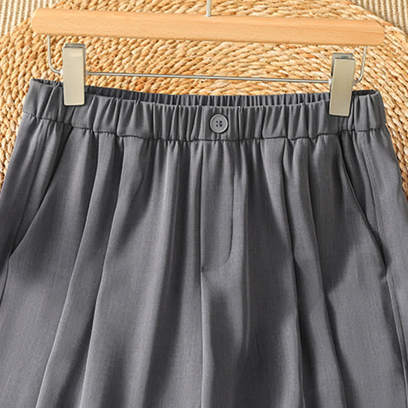 Nimara Ritual Summer Casual Minimalist Solid Cropped Pants Women's Harem Pants With Pocket