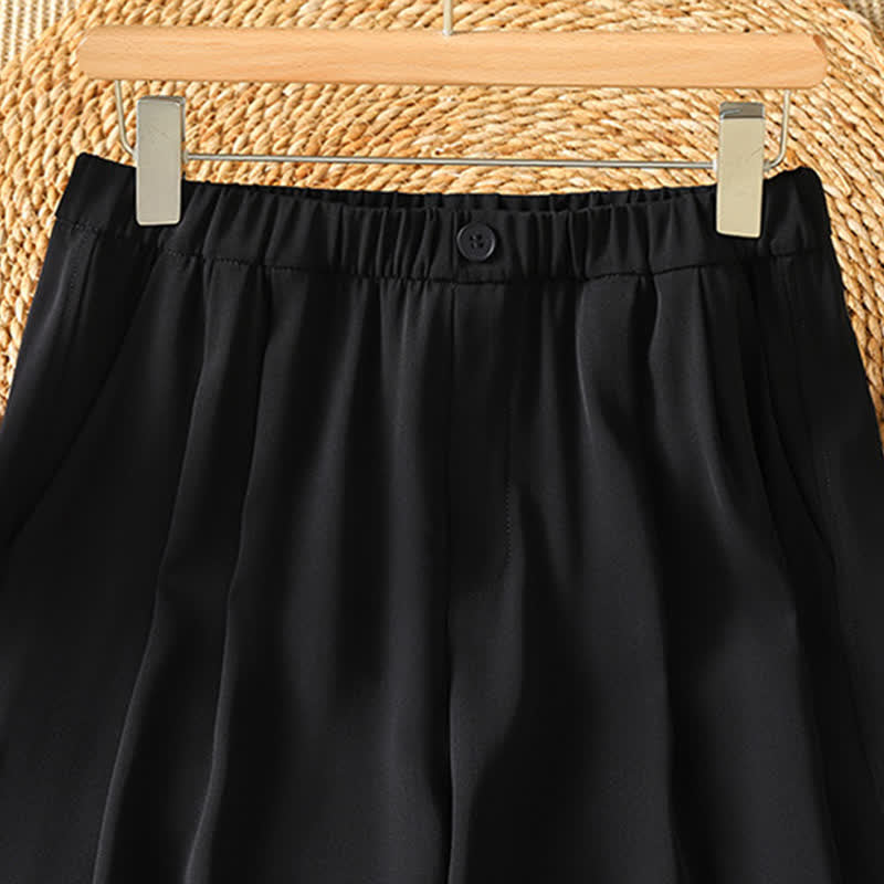 Nimara Ritual Summer Casual Minimalist Solid Cropped Pants Women's Harem Pants With Pocket