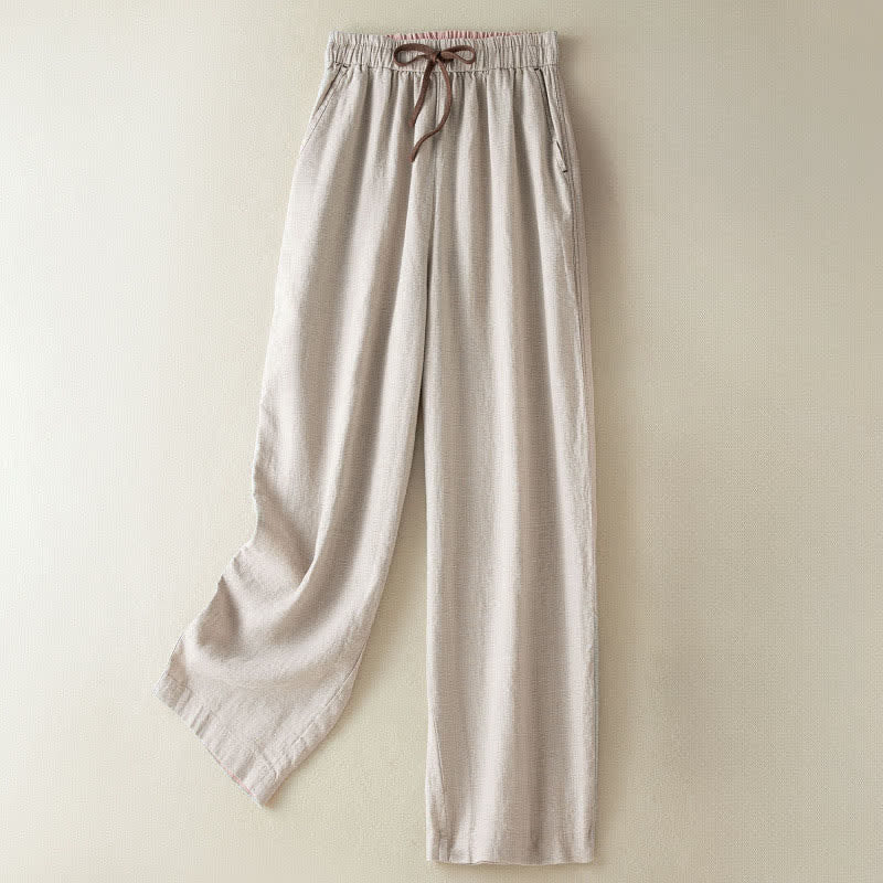 Nimara Ritual Summer Casual Minimalist Drawstring Solid Ankle Pants Women's Harem Pants With Pocket