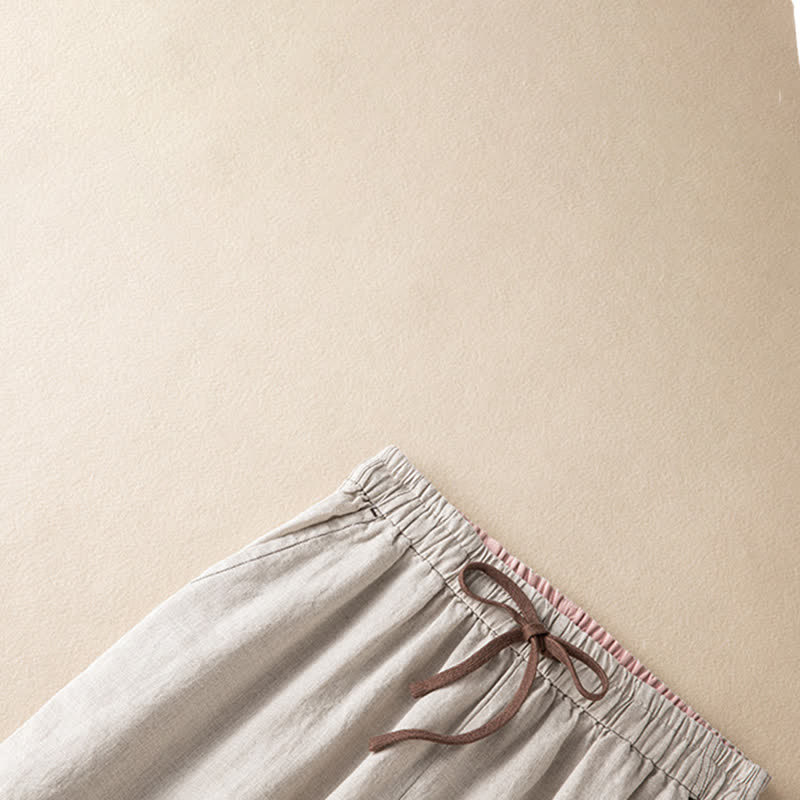 Nimara Ritual Summer Casual Minimalist Drawstring Solid Ankle Pants Women's Harem Pants With Pocket
