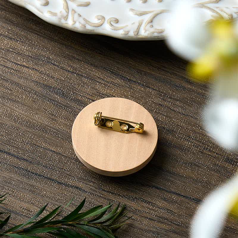 Nimara Ritual Handmade Fabric Flower Grounding Round Brooch