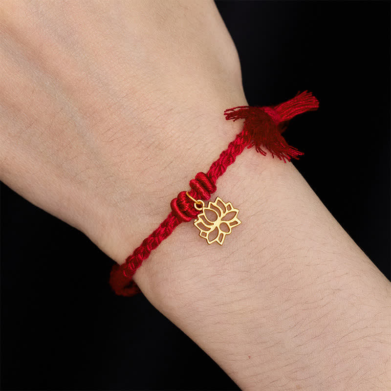Nimara Ritual Copper Lotus Red String New beginning Bracelet