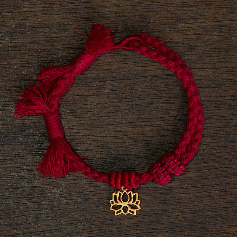 Nimara Ritual Copper Lotus Red String New beginning Bracelet
