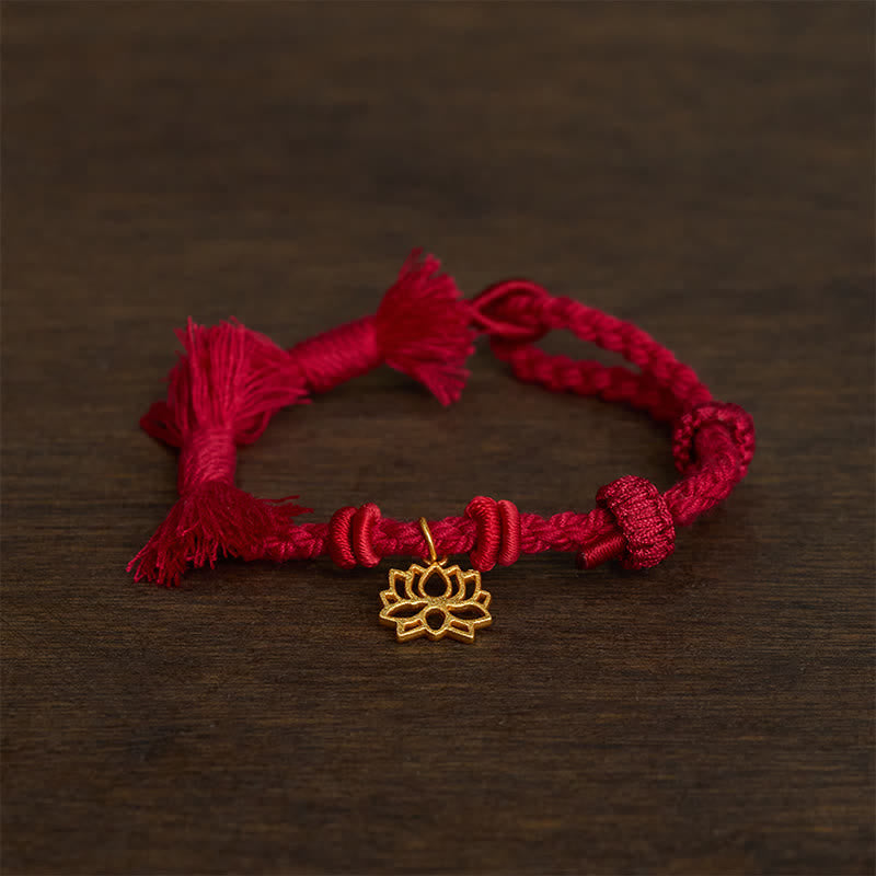 Nimara Ritual Copper Lotus Red String New beginning Bracelet