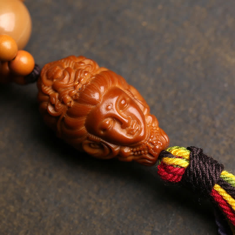 Nimara Ritual Bodhi Seed Avalokiteshvara Fu Character Peace Tibetan Colorful Tassel Tactile Meditation Beads Decorations