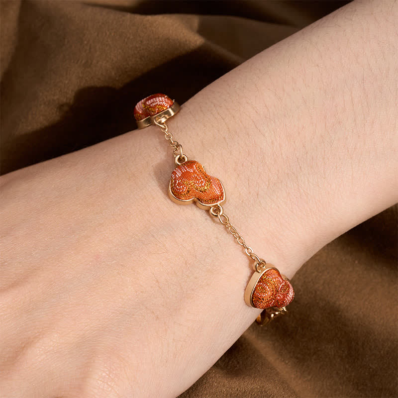 Nimara Ritual Song Brocade Gourd Water Ripples Good Fortune Chinese Vintage Bracelet