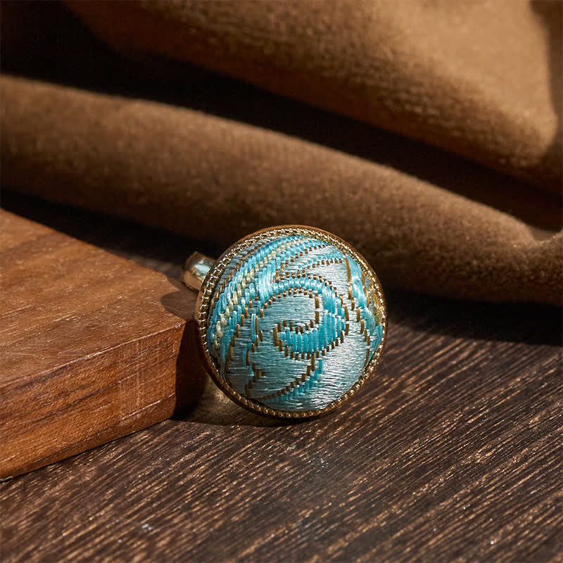 Nimara Ritual Song Brocade Embroidered Round Elegance Ring