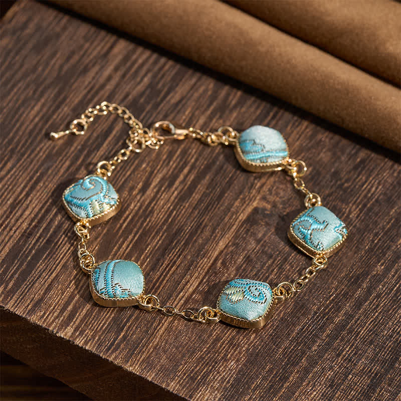 Nimara Ritual Copper Song Brocade Square Vintage Elegance Bracelet