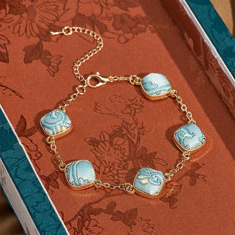 Nimara Ritual Copper Song Brocade Square Vintage Elegance Bracelet