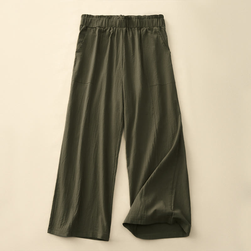 Nimara Ritual Spring Summer Casual Minimalist Solid Drawstring Long Pants Women's Straight Leg Pants With Pockets