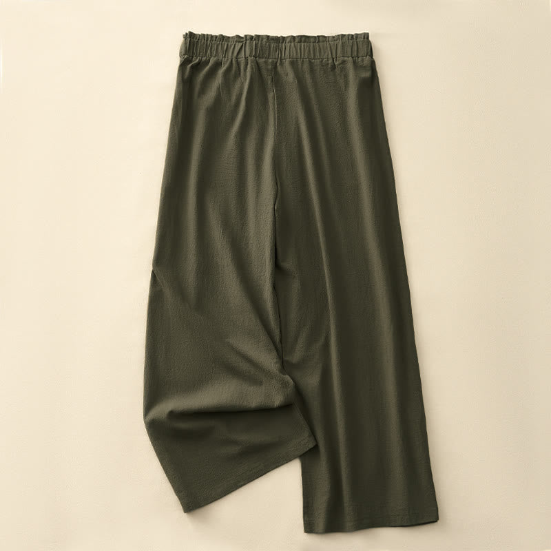 Nimara Ritual Spring Summer Casual Minimalist Solid Drawstring Long Pants Women's Straight Leg Pants With Pockets