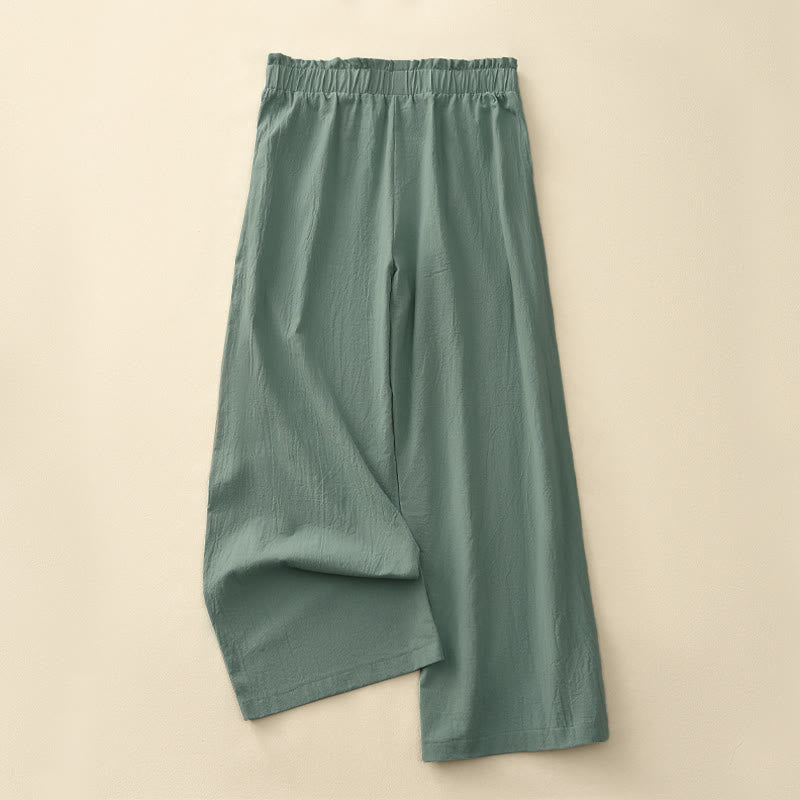 Nimara Ritual Spring Summer Casual Minimalist Solid Drawstring Long Pants Women's Straight Leg Pants With Pockets