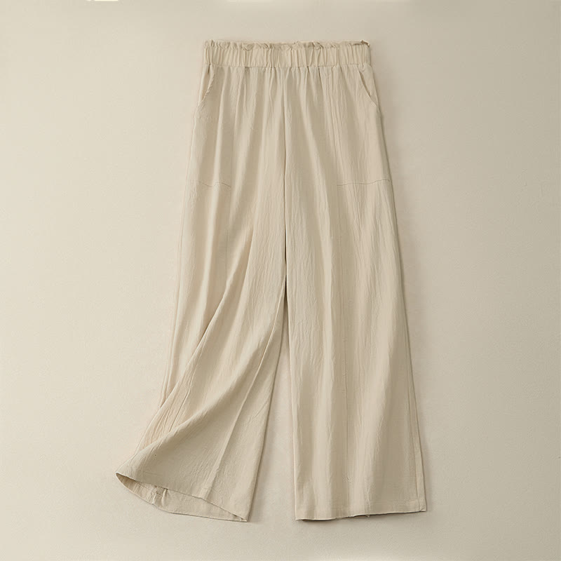 Nimara Ritual Spring Summer Casual Minimalist Solid Drawstring Long Pants Women's Straight Leg Pants With Pockets