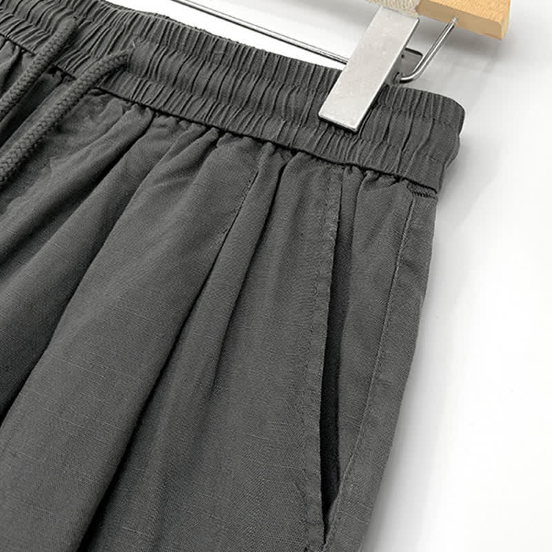 Nimara Ritual Summer Casual Minimalist Drawstring Solid Men's Shorts With Pockets