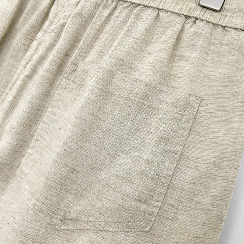 Nimara Ritual Summer Casual Minimalist Drawstring Solid Men's Shorts With Pockets