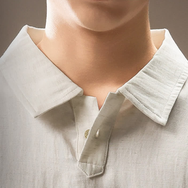 Nimara Ritual Summer Casual Minimalist Button Up Solid Men's Short Sleeve Shirts