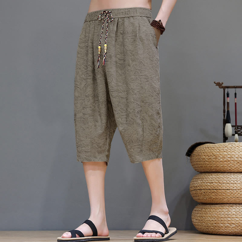 Nimara Ritual Summer Casual Boho Drawstring Abstract Men's Shorts With Pocket