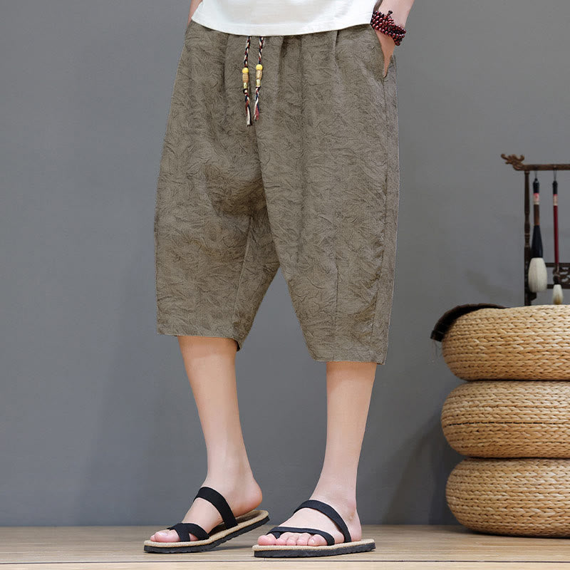 Nimara Ritual Summer Casual Boho Drawstring Abstract Men's Shorts With Pocket