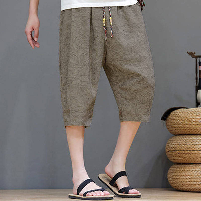 Nimara Ritual Summer Casual Boho Drawstring Abstract Men's Shorts With Pocket