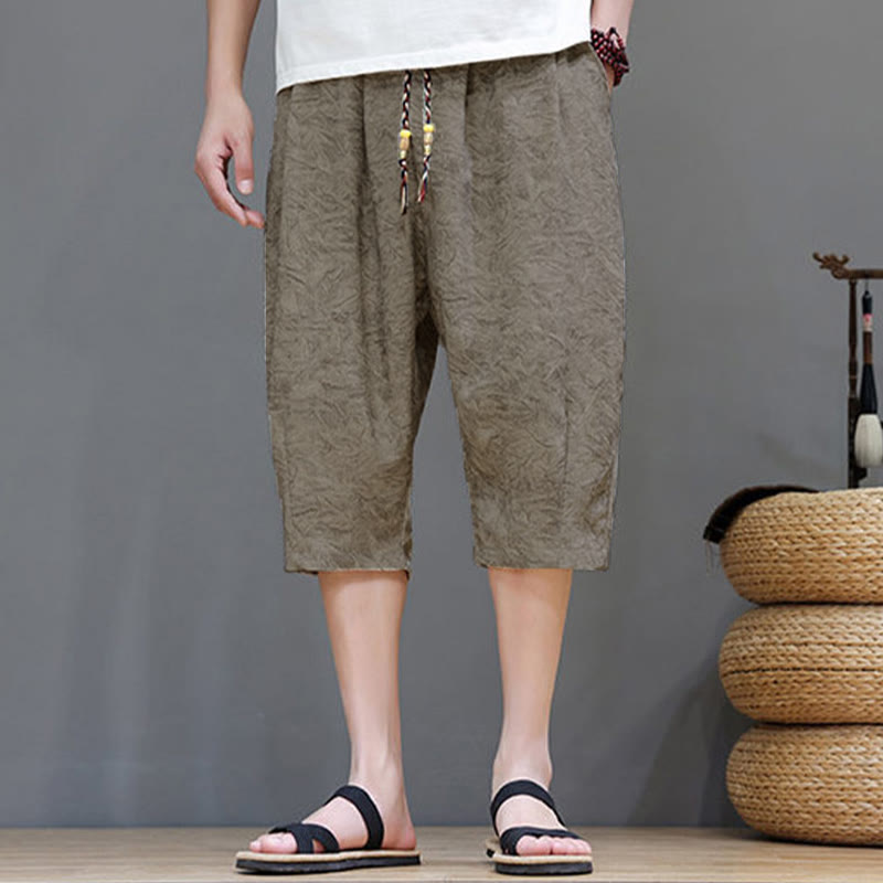 Nimara Ritual Summer Casual Boho Drawstring Abstract Men's Shorts With Pocket