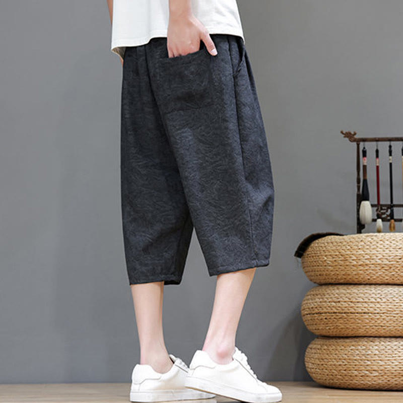 Nimara Ritual Summer Casual Boho Drawstring Abstract Men's Shorts With Pocket