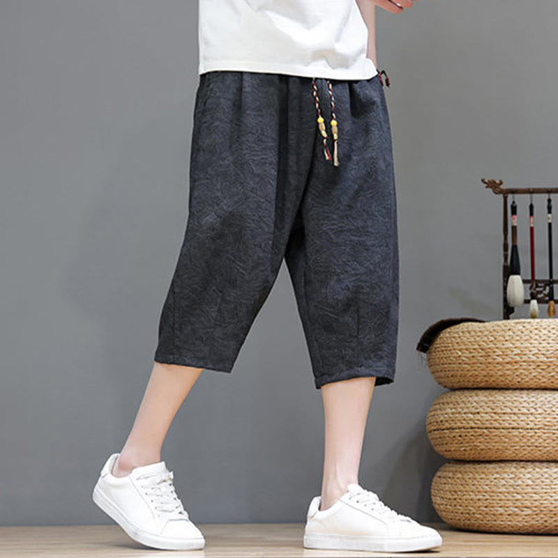 Nimara Ritual Summer Casual Boho Drawstring Abstract Men's Shorts With Pocket