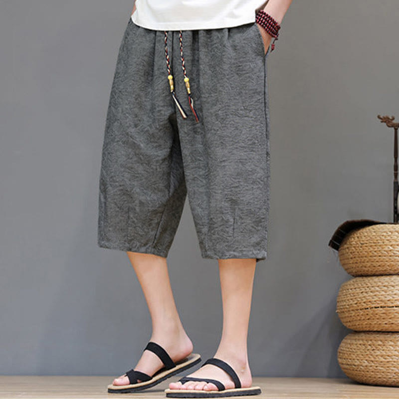 Nimara Ritual Summer Casual Boho Drawstring Abstract Men's Shorts With Pocket