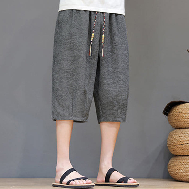 Nimara Ritual Summer Casual Boho Drawstring Abstract Men's Shorts With Pocket