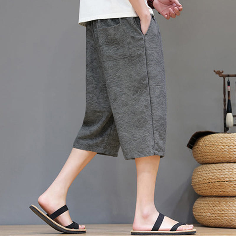 Nimara Ritual Summer Casual Boho Drawstring Abstract Men's Shorts With Pocket