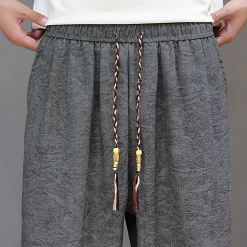 Nimara Ritual Summer Casual Boho Drawstring Abstract Men's Shorts With Pocket