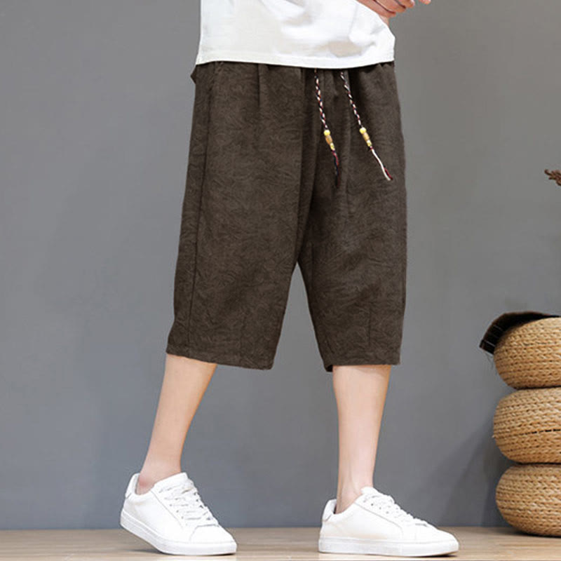 Nimara Ritual Summer Casual Boho Drawstring Abstract Men's Shorts With Pocket