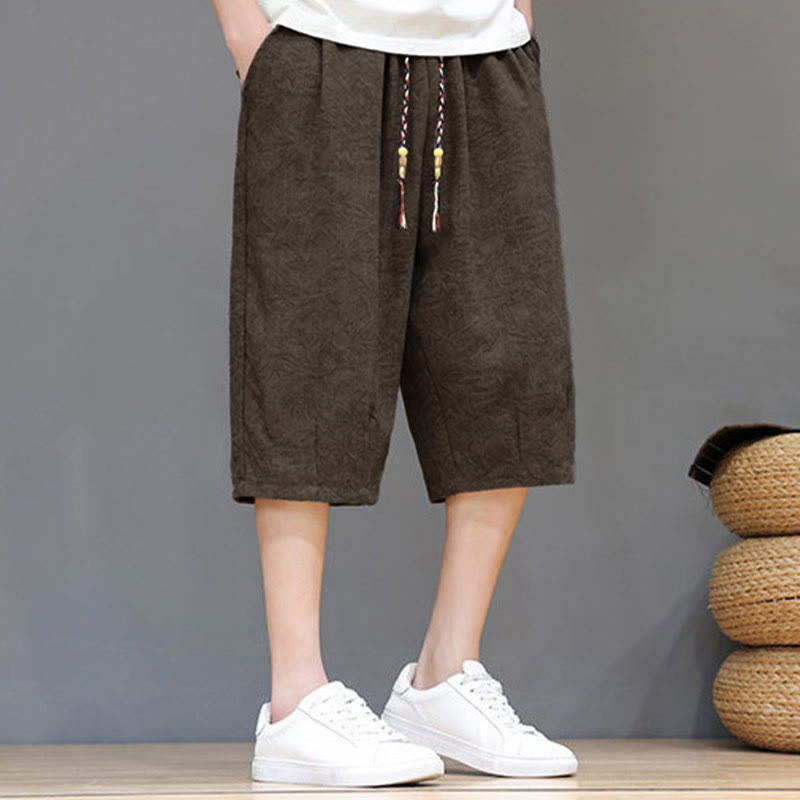 Nimara Ritual Summer Casual Boho Drawstring Abstract Men's Shorts With Pocket