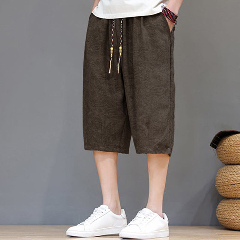 Nimara Ritual Summer Casual Boho Drawstring Abstract Men's Shorts With Pocket
