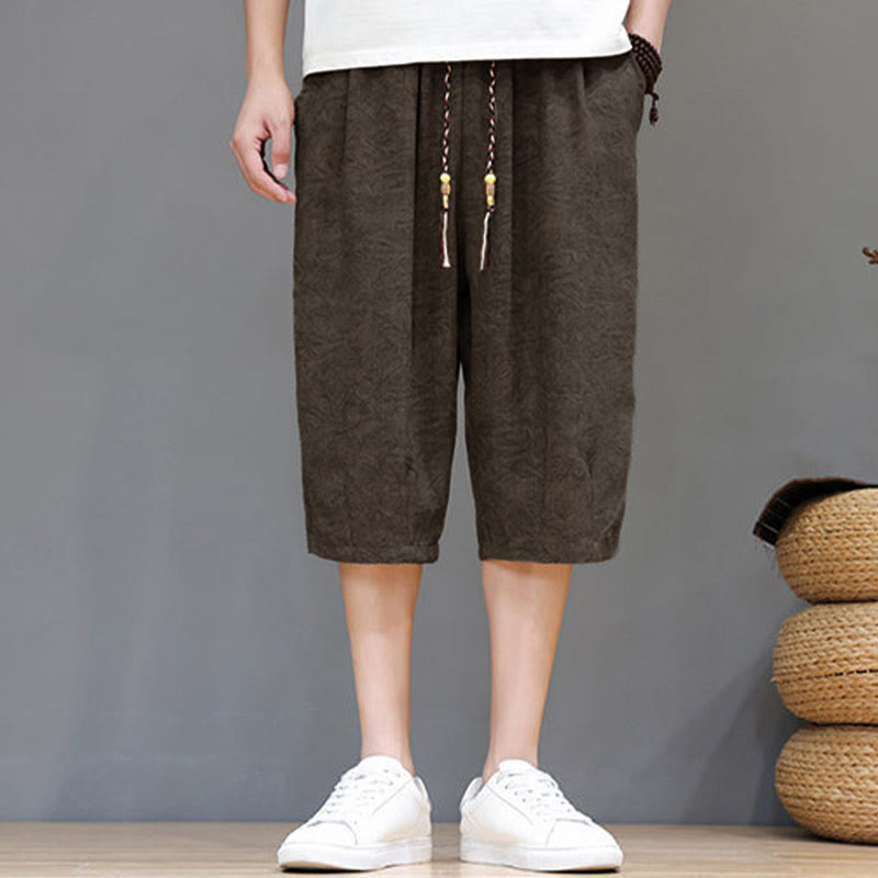 Nimara Ritual Summer Casual Boho Drawstring Abstract Men's Shorts With Pocket