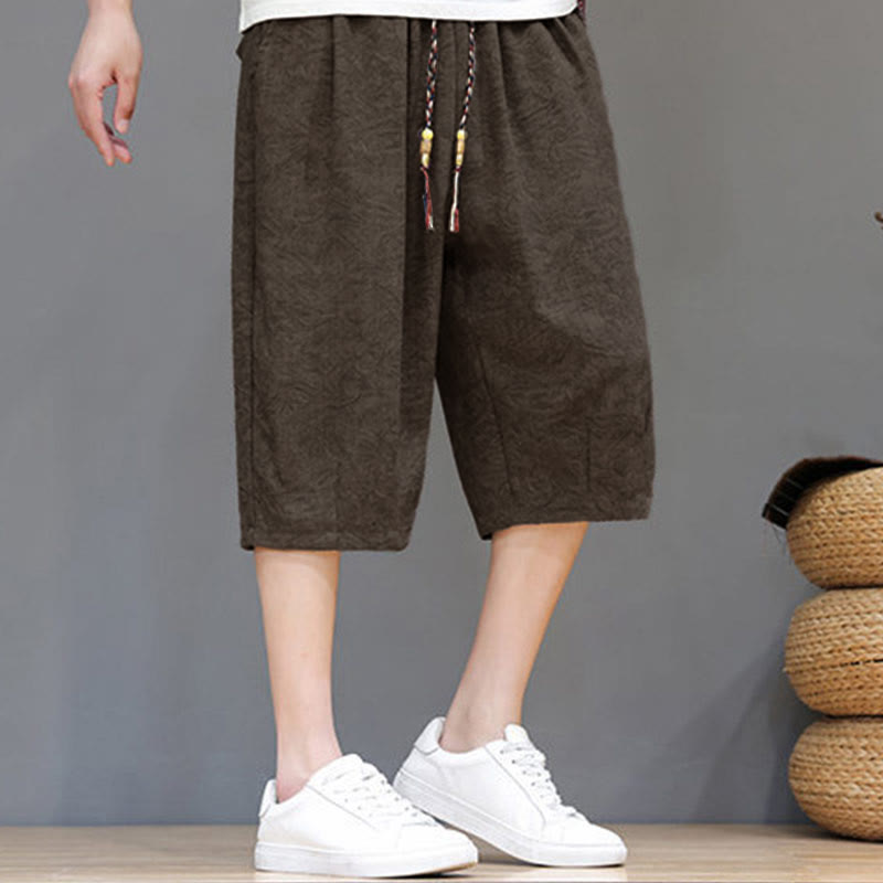 Nimara Ritual Summer Casual Boho Drawstring Abstract Men's Shorts With Pocket
