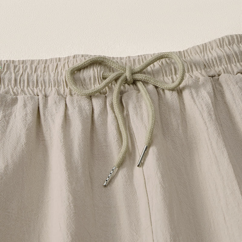 Nimara Ritual Summer Casual Drawstring Solid Bermuda Shorts Women's Straight Leg Pants With Pockets