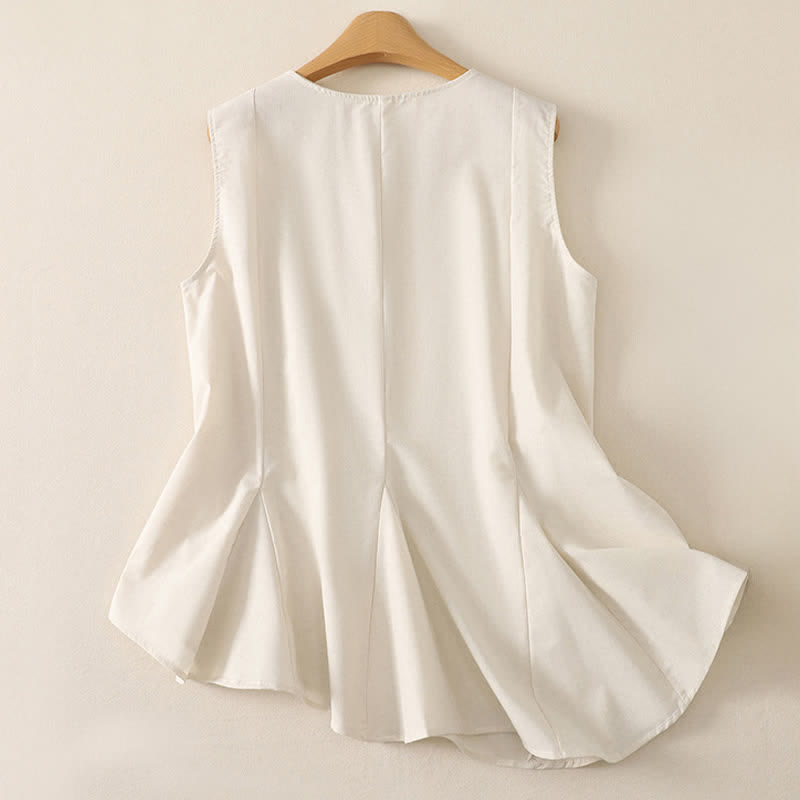 Nimara Ritual Summer Minimalist Basic Solid Crew Neck Tank Top Women's Sleeveless T-Shirts
