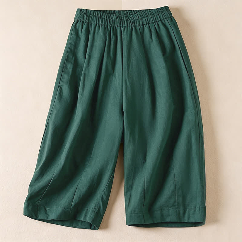 Nimara Ritual Summer Casual Minimalist Solid Bermuda Shorts Women's Shorts With Pockets