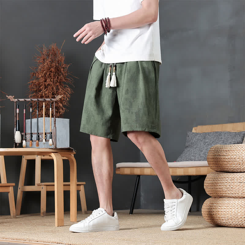 Nimara Ritual Summer Casual Minimalist Drawstring Solid Men's Shorts With Pocket