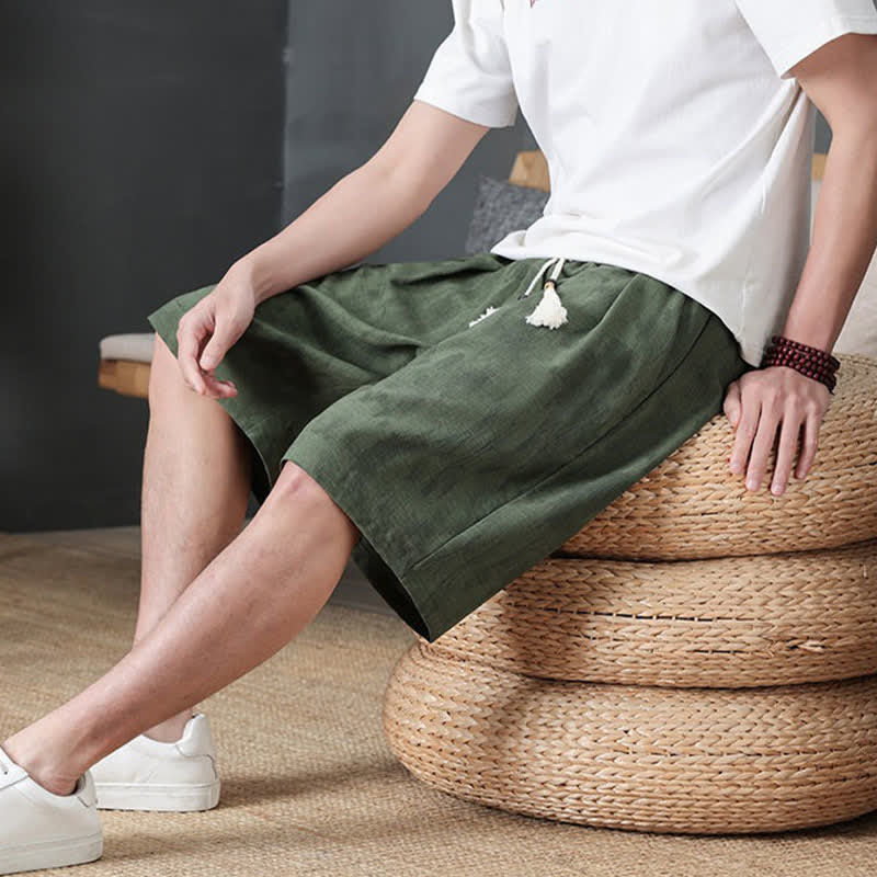 Nimara Ritual Summer Casual Minimalist Drawstring Solid Men's Shorts With Pocket