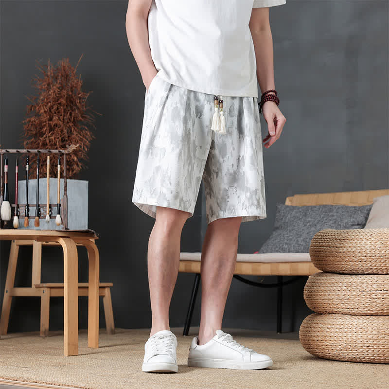 Nimara Ritual Summer Casual Minimalist Drawstring Solid Men's Shorts With Pocket