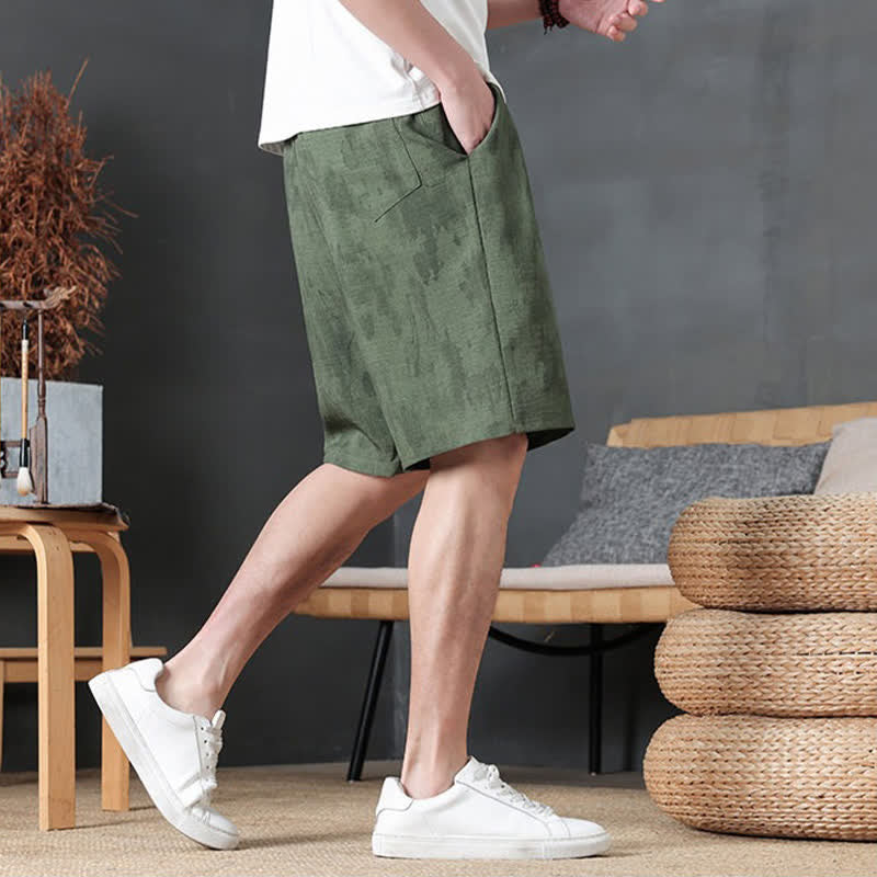 Nimara Ritual Summer Casual Minimalist Drawstring Solid Men's Shorts With Pocket